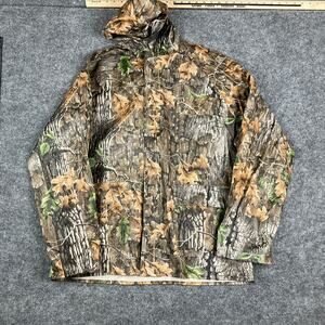 Cedar Key Jacket Mens L Camo Hooded Waterproof Rain Outdoor Hunting Vintage